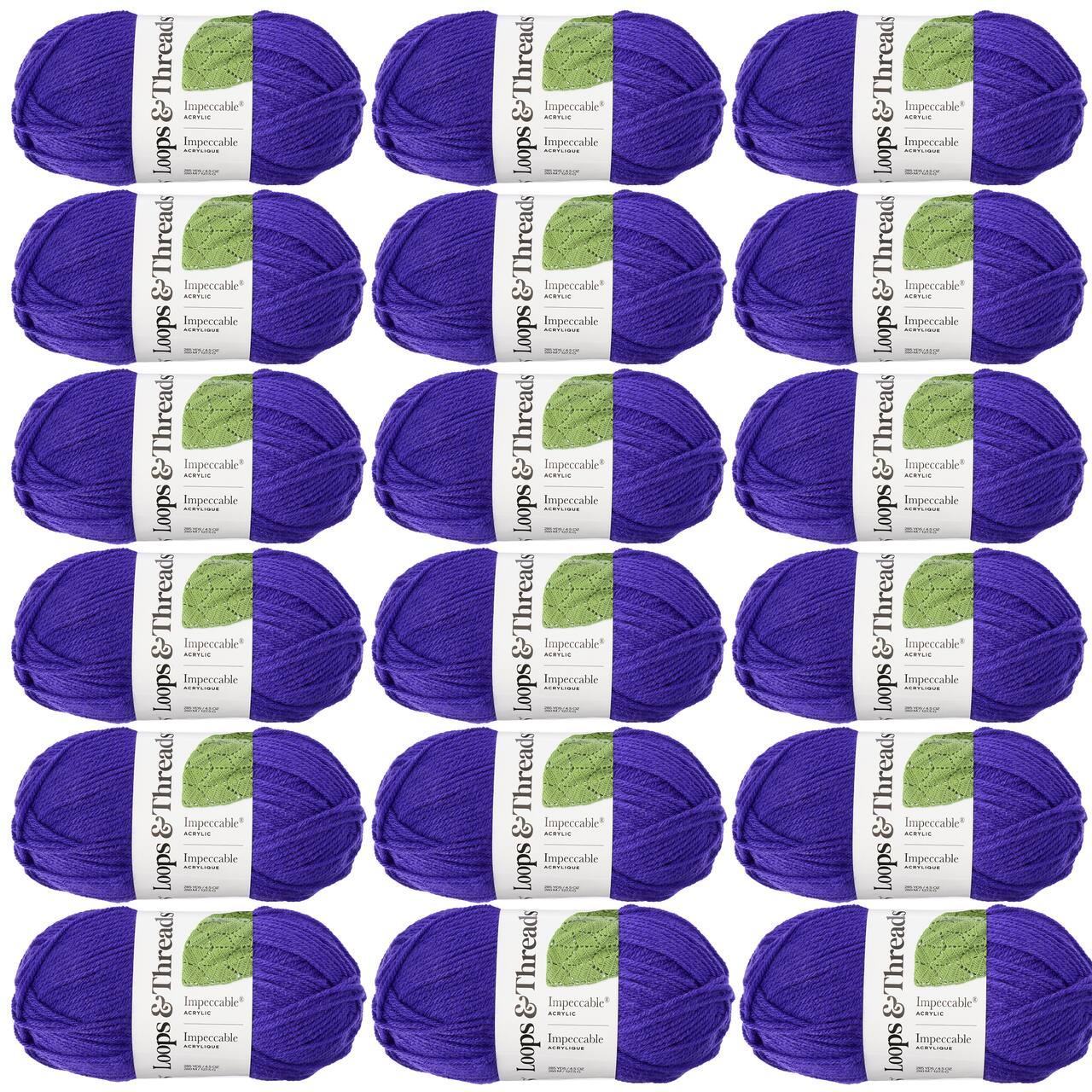 18 Pack: Impeccable® Solid Yarn by Loops & Threads®